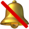 Bell With Slash emoji on Apple